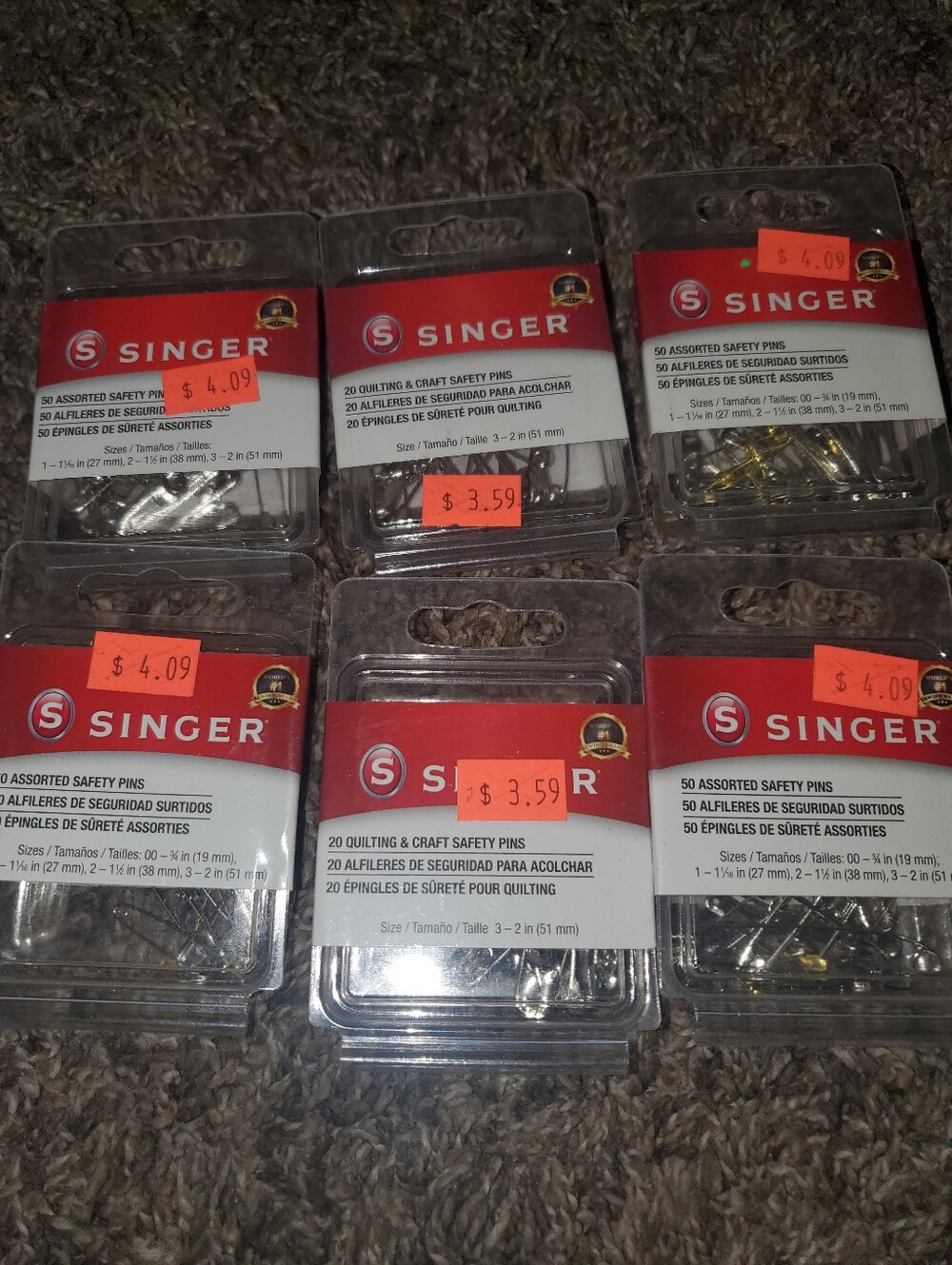 Singer Quilting & Craft Safety Pin